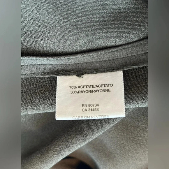 BCBG Max Azria Olive Green Square Neck Puff Sleeve Short Sleeve Top Size Small - Picture 6 of 6